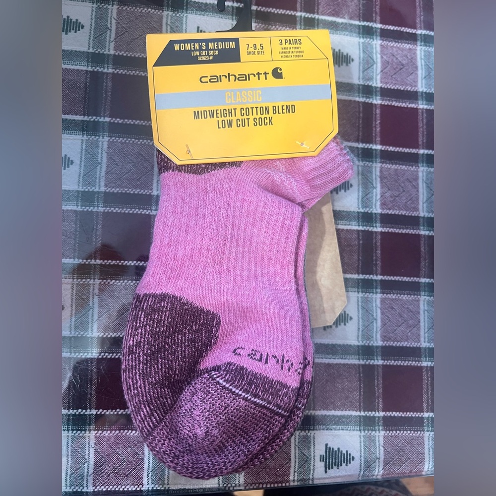 Carhartt Women’s Classic Pink Low Cut 3 Pack Bundle Socks